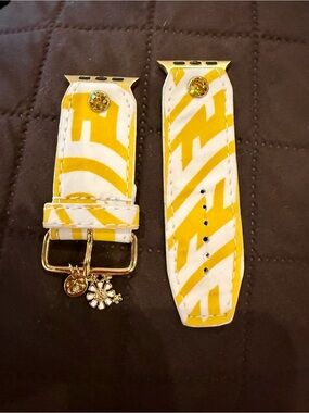 Authentic  Yellow Fendi Fish Eye Watch Band